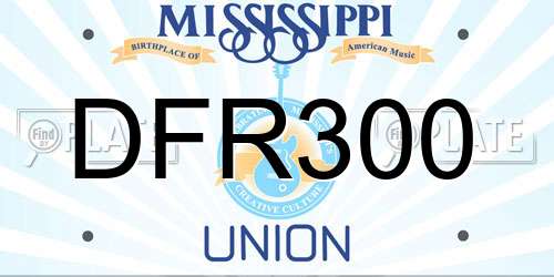 DFR300 Mississippi License Plate