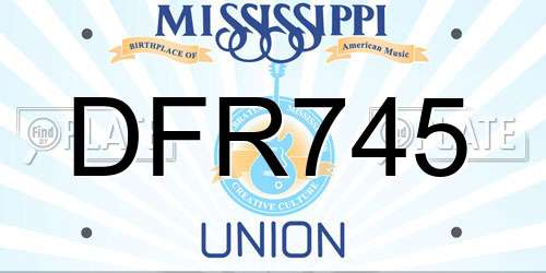 DFR745 Mississippi License Plate