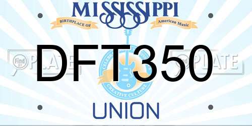 DFT350 Mississippi License Plate