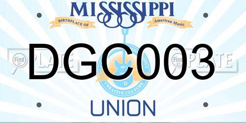 DGC003 Mississippi License Plate