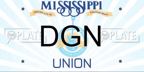 DGN Mississippi License Plate