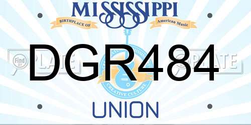 DGR484 Mississippi License Plate