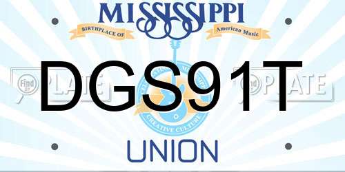 DGS91T Mississippi License Plate