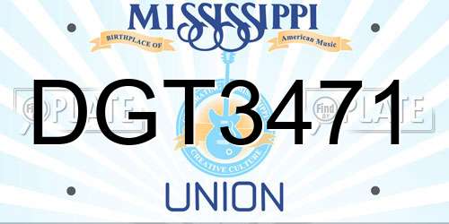DGT3471 Mississippi License Plate