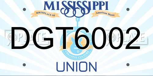 DGT6002 Mississippi License Plate