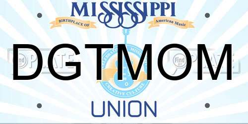 DGTMOM Mississippi License Plate