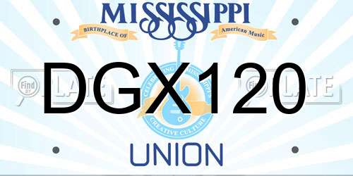 DGX120 Mississippi License Plate