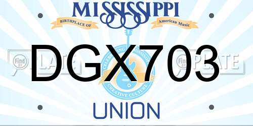 DGX703 Mississippi License Plate