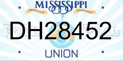 DH28452 Mississippi License Plate