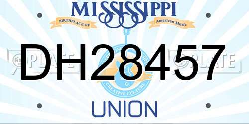 DH28457 Mississippi License Plate