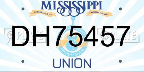 DH75457 Mississippi License Plate