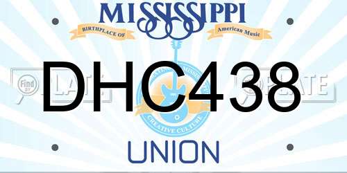 DHC438 Mississippi License Plate