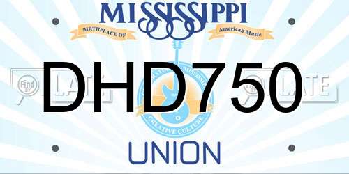 DHD750 Mississippi License Plate