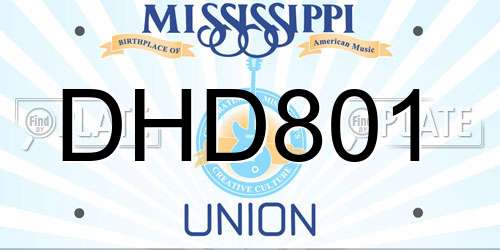 DHD801 Mississippi License Plate