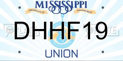 DHHF19 Mississippi License Plate
