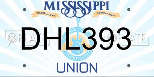DHL393 Mississippi License Plate