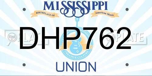 DHP762 Mississippi License Plate