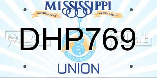 DHP769 Mississippi License Plate