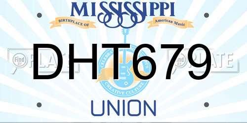 DHT679 Mississippi License Plate