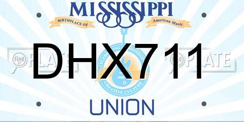 DHX711 Mississippi License Plate
