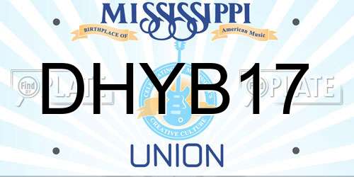 DHYB17 Mississippi License Plate