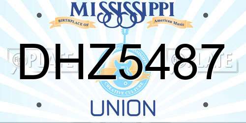 DHZ5487 Mississippi License Plate