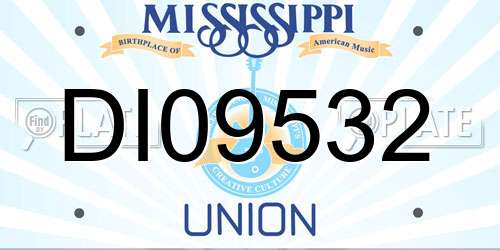 DI09532 Mississippi License Plate