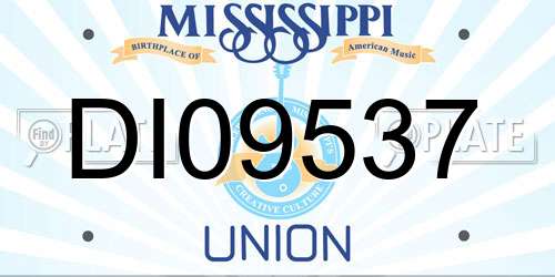 DI09537 Mississippi License Plate