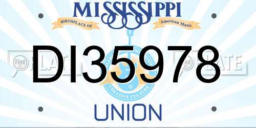 DI35978 Mississippi License Plate