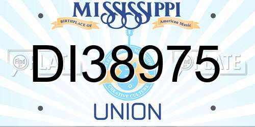 DI38975 Mississippi License Plate
