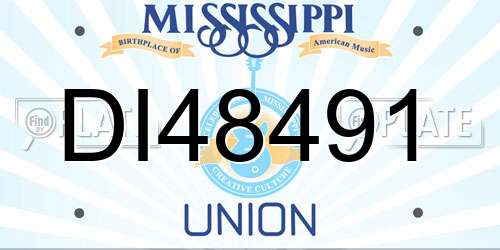 DI48491 Mississippi License Plate