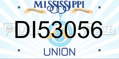 DI53056 Mississippi License Plate