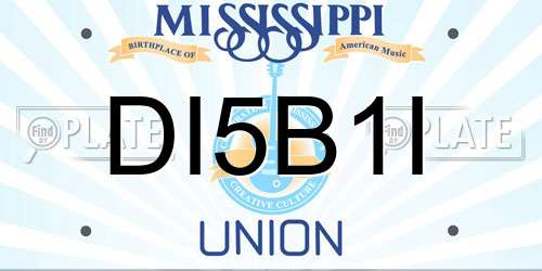 DI5B1I Mississippi License Plate