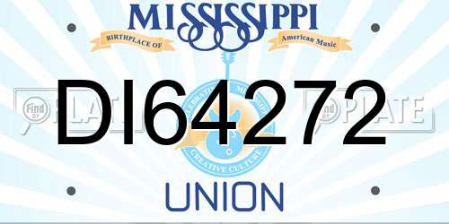 DI64272 Mississippi License Plate