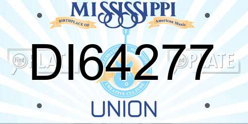 DI64277 Mississippi License Plate