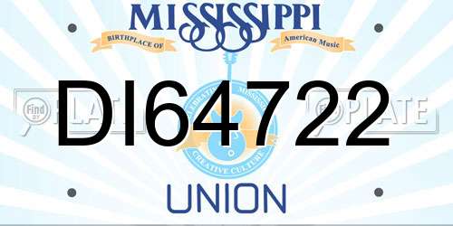DI64722 Mississippi License Plate