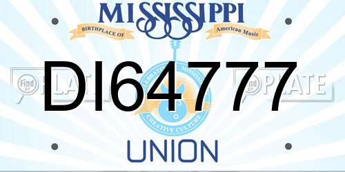 DI64777 Mississippi License Plate