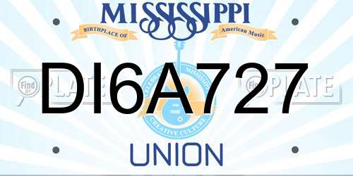 DI6A727 Mississippi License Plate