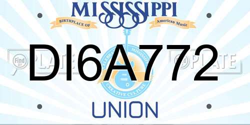 DI6A772 Mississippi License Plate