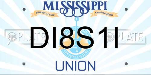 DI8S1I Mississippi License Plate