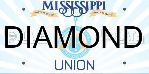 DIAMOND Mississippi License Plate