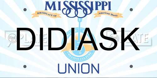 DIDIASK Mississippi License Plate