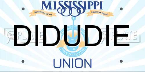 DIDUDIE Mississippi License Plate