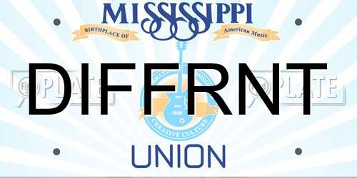 DIFFRNT Mississippi License Plate