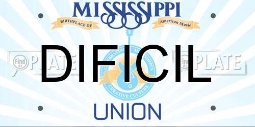 DIFICIL Mississippi License Plate