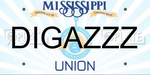 DIGAZZZ Mississippi License Plate