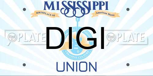 DIGI Mississippi License Plate