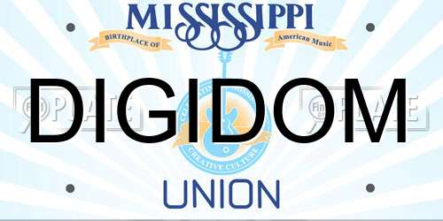 DIGIDOM Mississippi License Plate