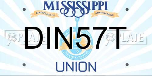 DIN57T Mississippi License Plate