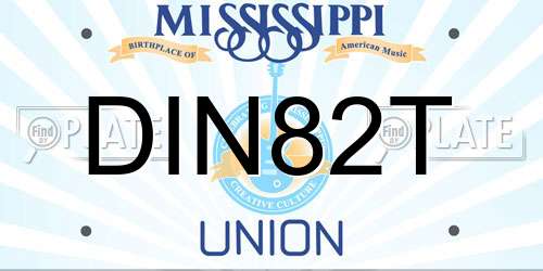 DIN82T Mississippi License Plate